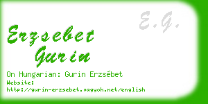erzsebet gurin business card